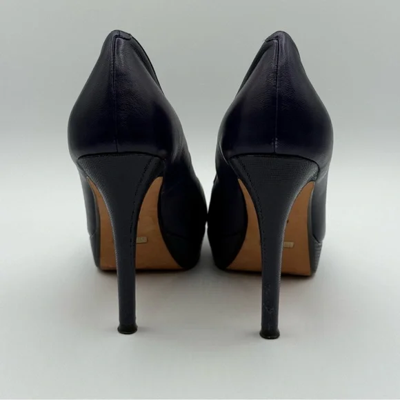 Cole Haan Mariela Air Purple Leather Peep Toe Pumps Women 6.5B - Picture 5 of 16